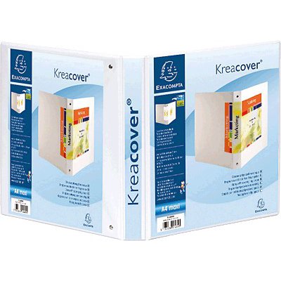 Rõngaskaaned A4/4Drõngad 40mm, valge kaanetaskutega