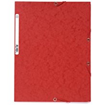 Kartongmapp kummiga A4 55505E punane, Exacompta /25