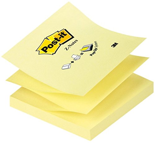 Märkmepaber Post-it z-note R330CY 76x76mm kollane 12tk/pk kartongkarbis/12