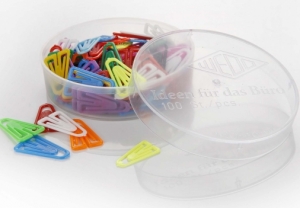 Kirjaklamber 25mm, plastikust värvilised 100tk/pk, Wedo /10