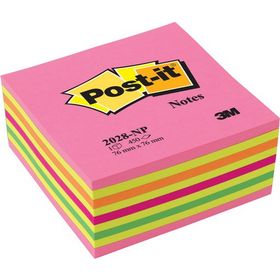 Märkmekuup Post-it 2028NP 450lehte, 76x76mm, roosa kollane/12