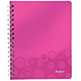 Spiraalkaustik WOW A5/80l ruut,plastik kaanega, roosa, Leitz/5