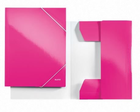 Kartongmapp kummiga Wow Leitz A4 roosa /10