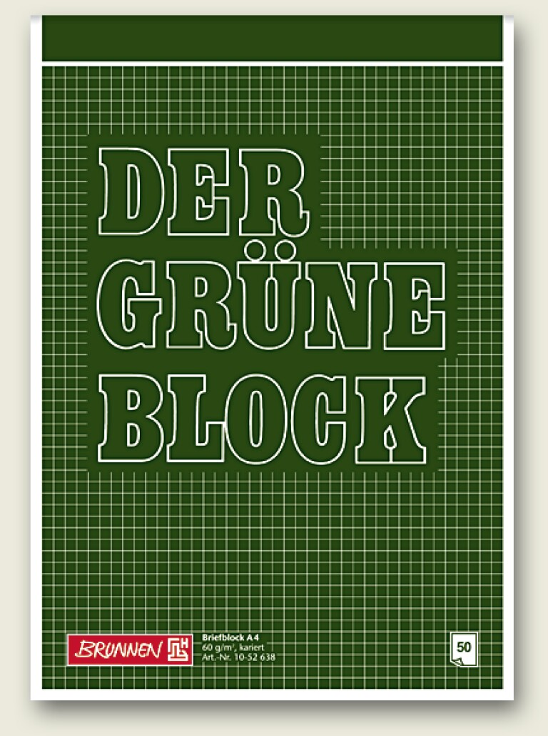 Kirjaplokk A4/50l ruut 60g, Brunnen /10
