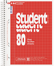 Spiraalkaustik A5/80l ruut ''Student'' 70g, Brunnen /5