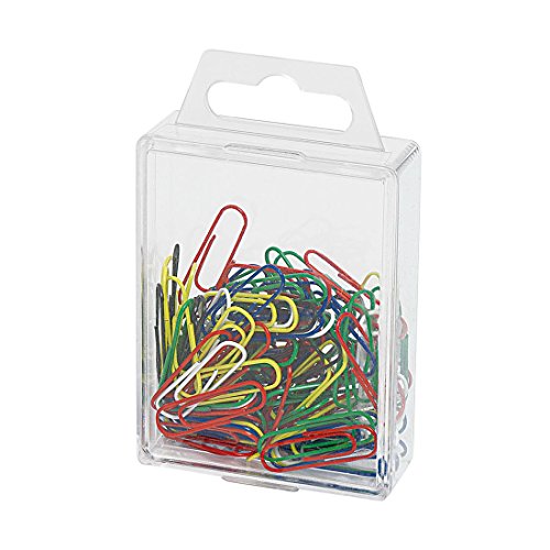 Kirjaklamber 27mm, vinüüliga kaetud 7värvisegu 100tk/pk, Wedo