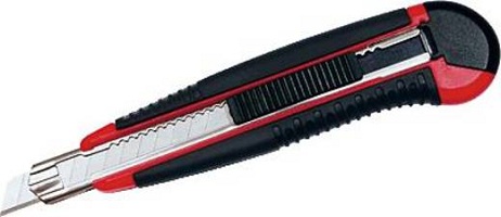 Nuga 9mm kummeeritud, automaatne tera vahetus +5 varutera, Wedo