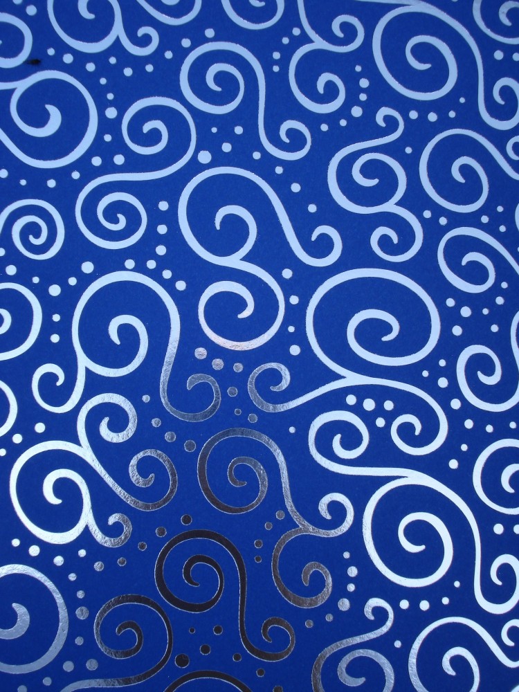 Kartong MILANO Elegant A4/220g sinine/hõbe Heyda/10