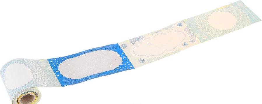 Kingipaki etiketid Heyda 96x46mm rullis kristall /5