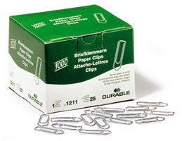 Kirjaklamber 32mm, tsink 1000tk/pk, Durable /10