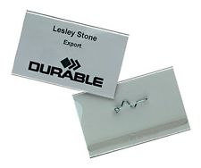 Nimesildihoidja Durable nõelklambriga 30x60mm /100tk