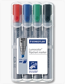 Markerite komplekt Lumocolor tahvliplokile, 4v ümar ots, Staedtler /5