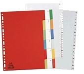 Vahelehed 1-10 plastik värvil. Lands/25