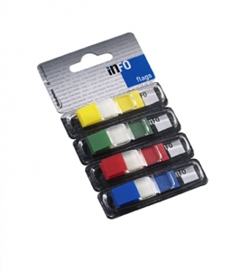 Järjehoidja InfoFlags 4 värvi (kol, roh, pun, sin)/12/144