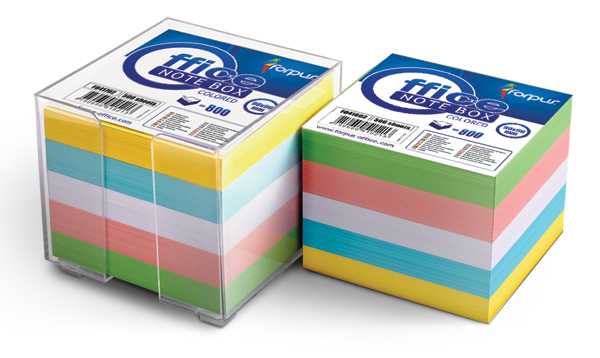 Märkmekuup alusega Forpus 90x90mm 800l värviline