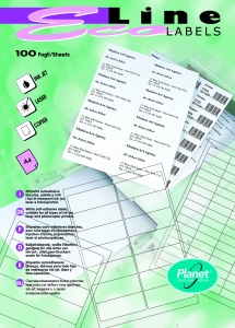Etiketid Ecoline(EX) A4 190x61 100 lehte/4tk lehel