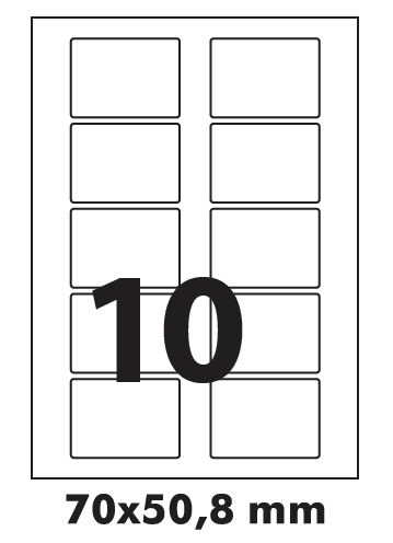 Etiketid Planet A4 70x50,8 ümar nurk 100 lehte/10tk lehel/10