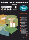 Etiketid Planet A4 63,5x29,6mm eemaldatav 20l/27tk lehel