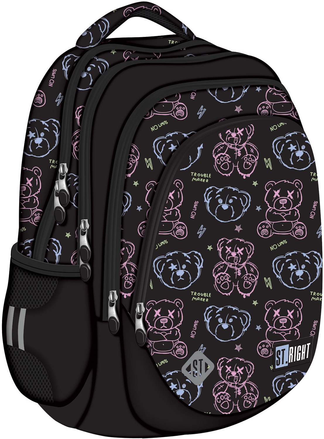 Koolikott/seljakott St.Right 17'' BP06 Trouble Maker Bear