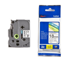 Lint Brother TZE-241 18mm/8m must tekst valge põhi