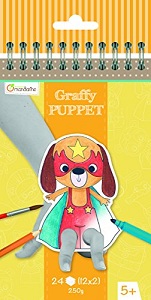 Värviraamat-näpunukud 10x13cm 24l ''Superkangelastest loomad'' 250g, Avenue Mandarine /5