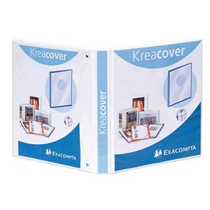 Rõngaskaaned A4/4Drõngad 20mm, valge kaanetaskutega