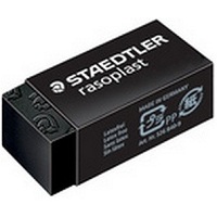 Kustutuskumm Rasoplast 33x16x13mm must, Staedtler /40