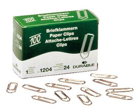 Kirjaklamber 26mm, vask 100tk/pk, Durable /20